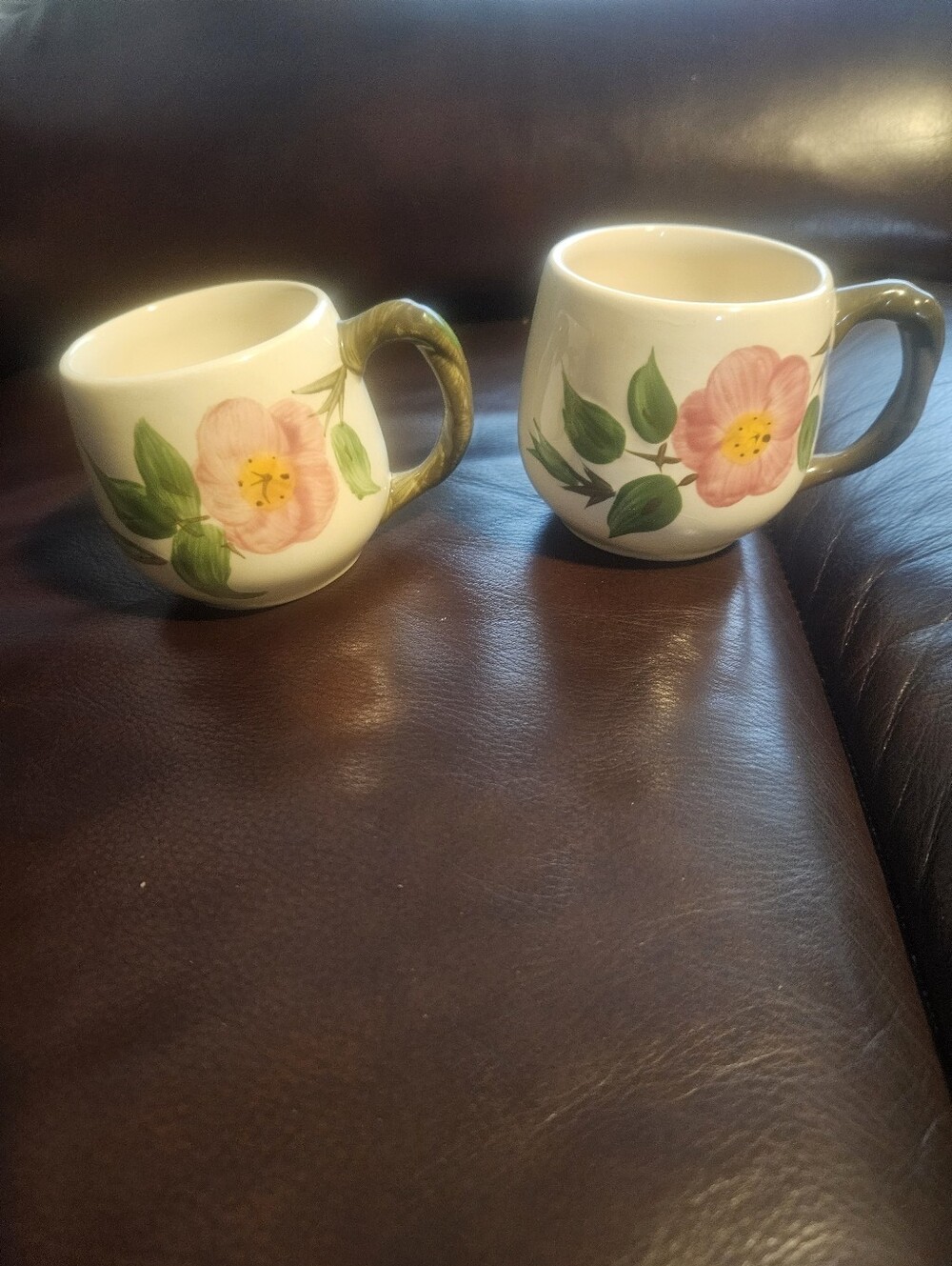 Franciscan Desert Rose Mugs - Pink Flower, Set of 2